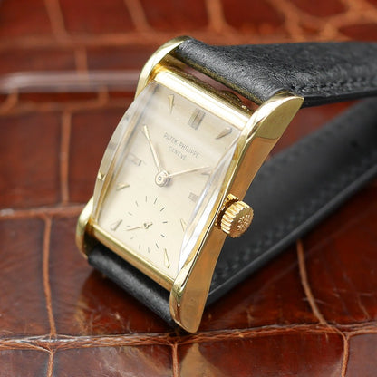 Patek Philippe Hour Glass Ref:2456 in yellow gold. Circa:1951