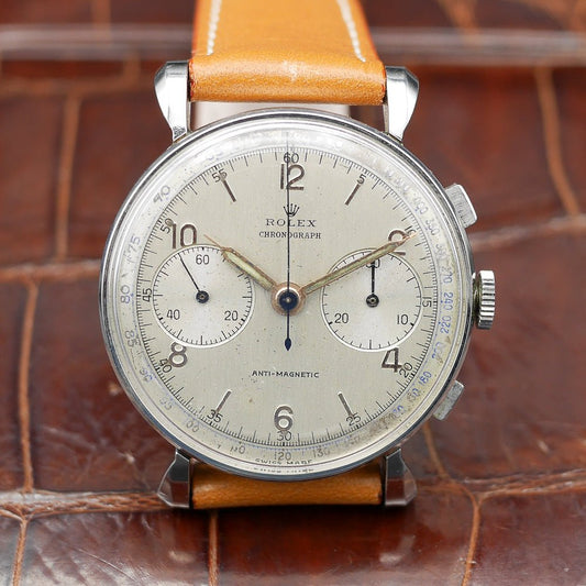 Rolex Chronograph Ref:4099 in Stainless steel. Circa:1950.