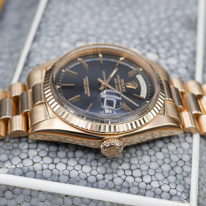 Rolex Oyster Perpetual Day Date Ref: 1803 in Pink gold. Circa: 1973.