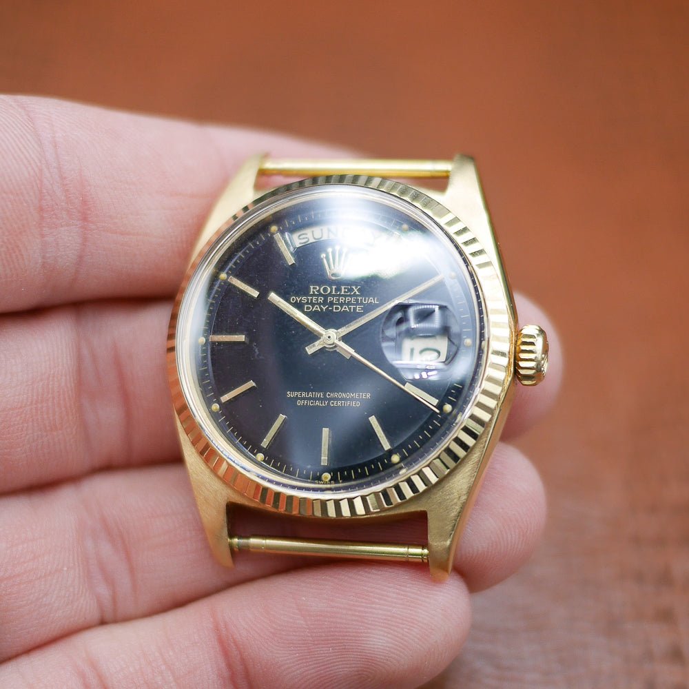 Rolex Oyster Perpetual Day Date in Yellow gold. Circa: 1968.