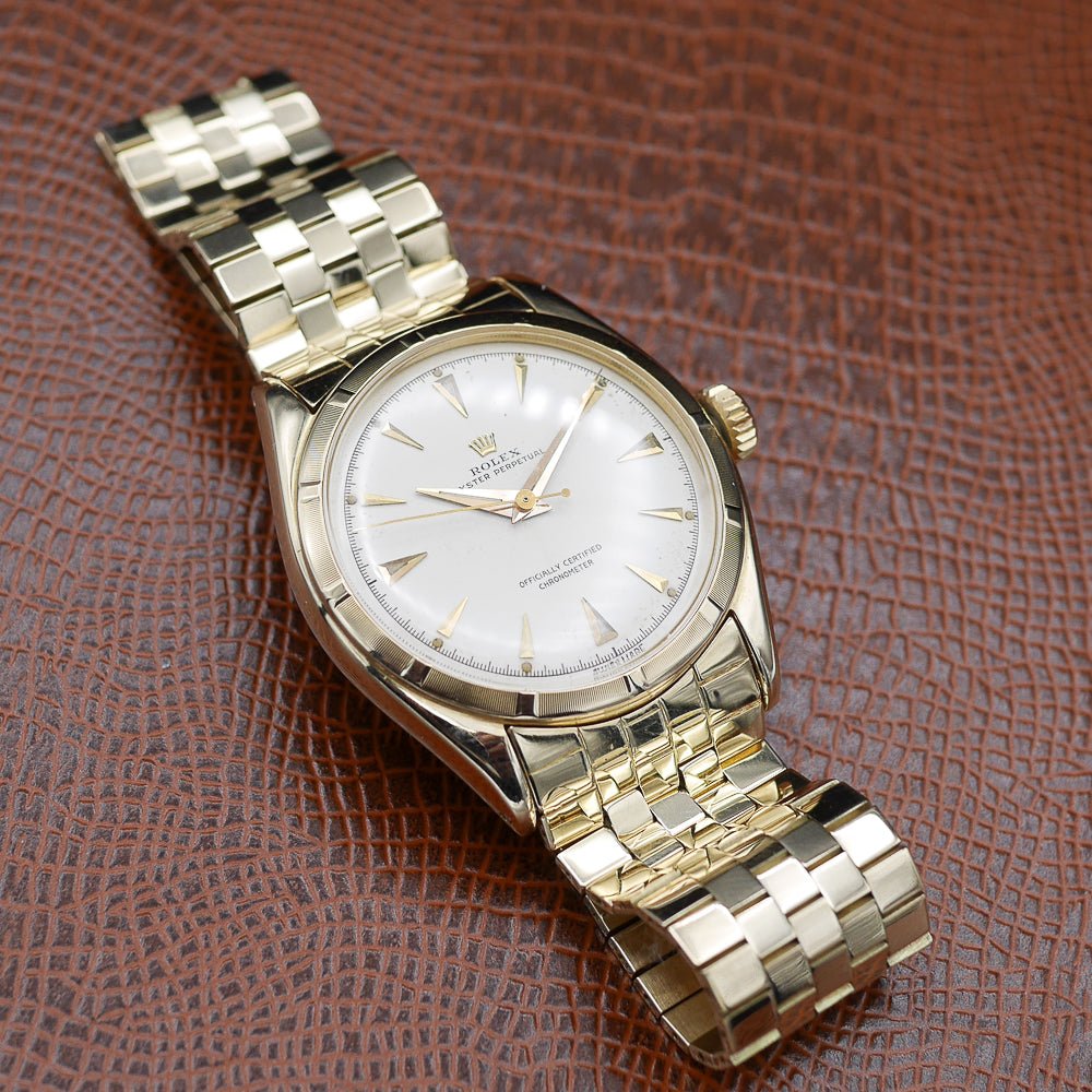 Rolex Oyster Perpetual Date Ref: 6085 in Yellow gold. Circa: 1956.