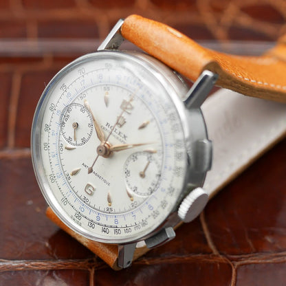 Rolex Chronograph Ref:3484 in stainless steel. Circa:1940