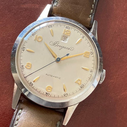 Breguet in Stainless Steel with Date Indicator at 12 o'clock from 1955 - Pires - Mauboussin