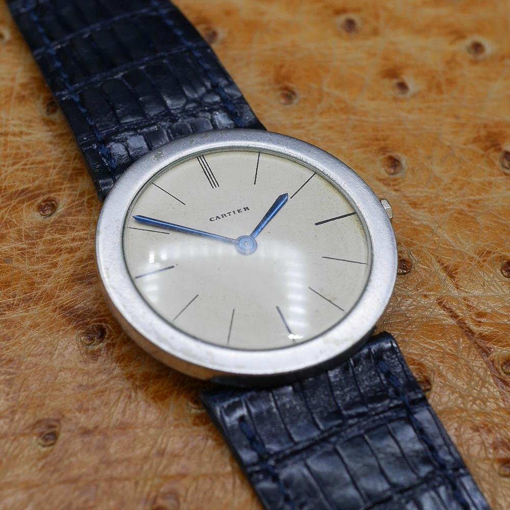 Cartier retro dress watch in White and Pink gold. Circa: 1960.