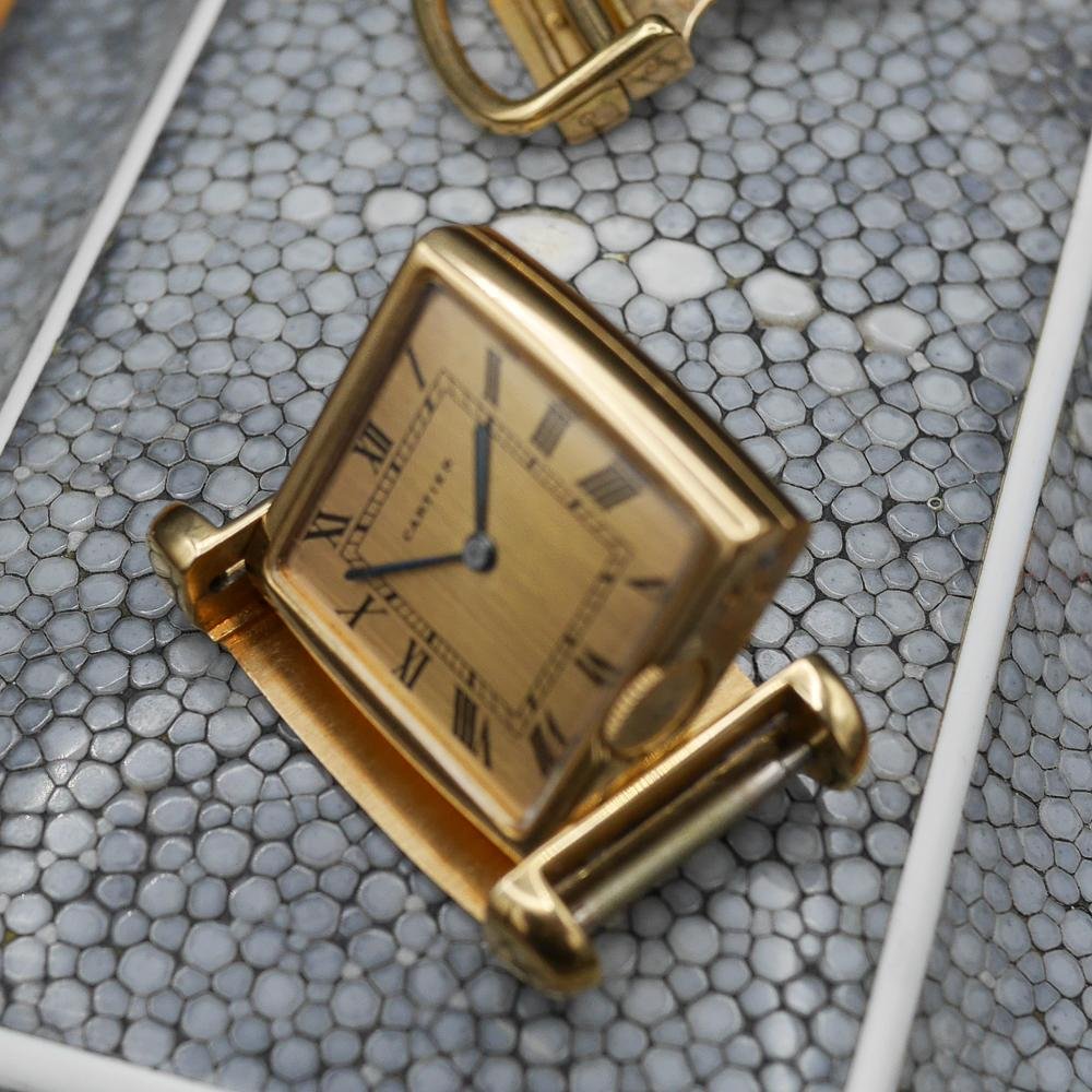Cartier Tank Basculant In Pink Gold Circa: 1970