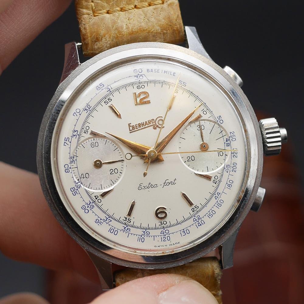 Eberhard Chronograph split second in Stainless steel, Circa 1939 - Pires - Mauboussin