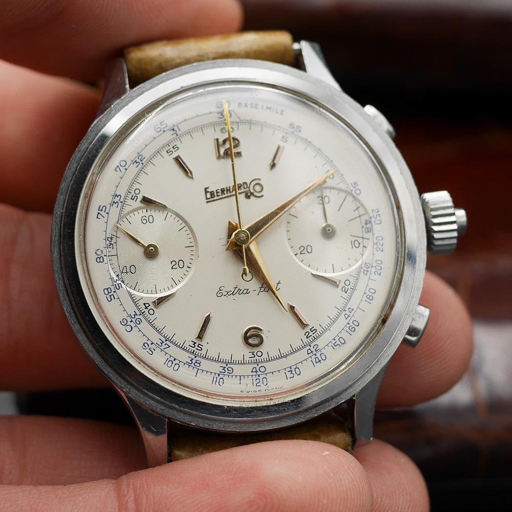 Eberhard Chronograph split second in Stainless steel, Circa 1939 - Pires - Mauboussin