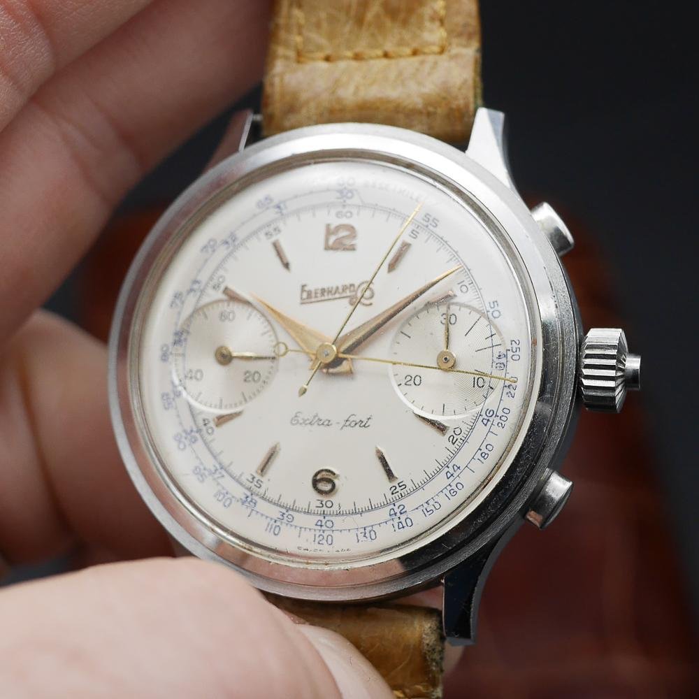 Eberhard Chronograph split second in Stainless steel, Circa 1939 - Pires - Mauboussin