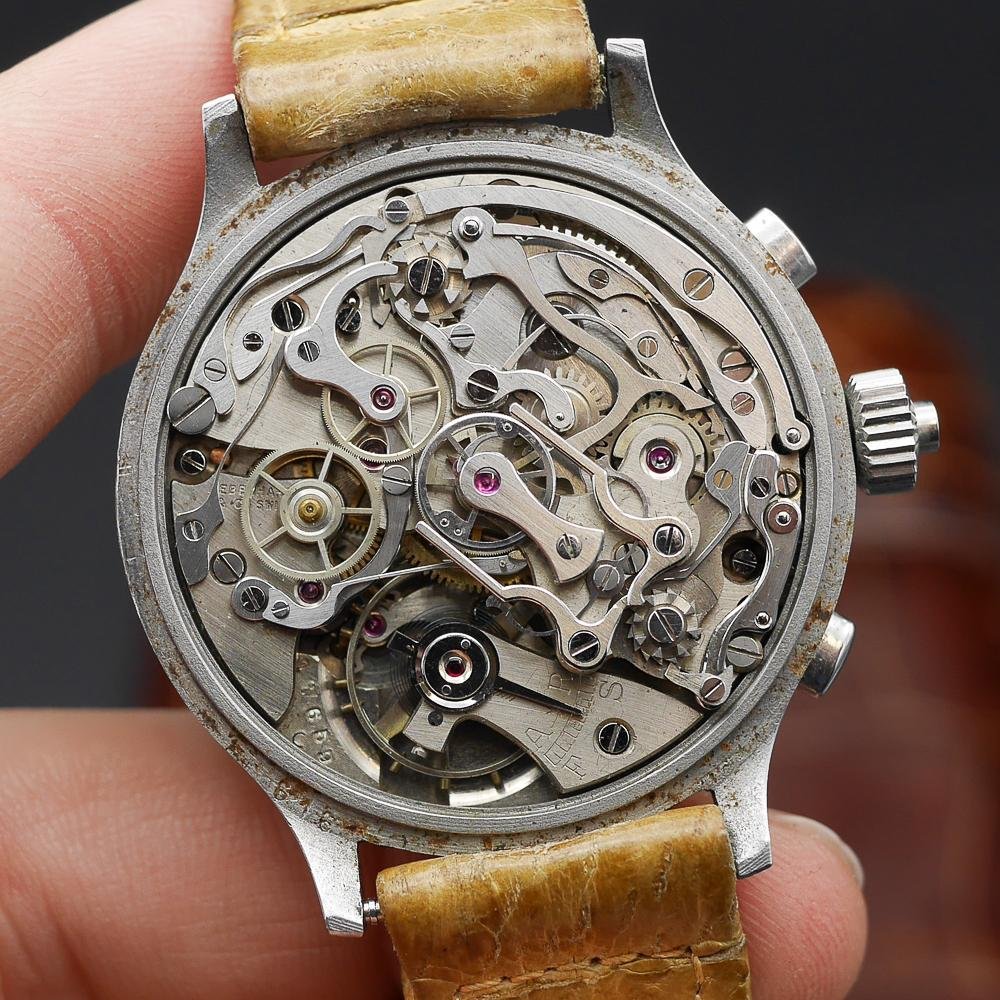 Eberhard Chronograph split second in Stainless steel, Circa 1939 - Pires - Mauboussin