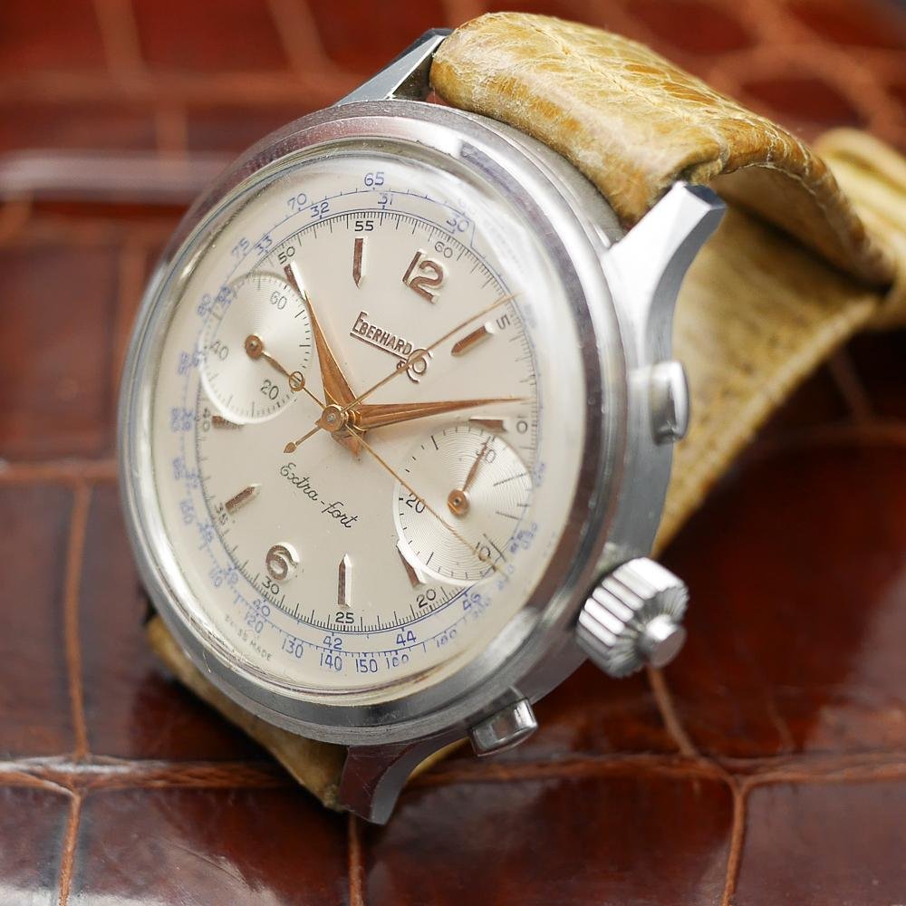 Eberhard Chronograph split second in Stainless steel, Circa 1939 - Pires - Mauboussin
