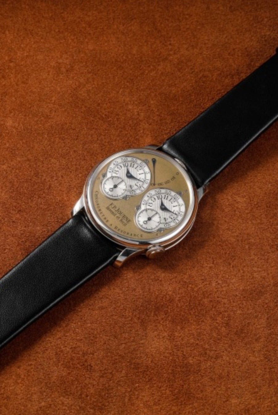 F.P. Journe Resonance 38mm, platinum, first generation, 2004, full set, rare collector’s timepiece.