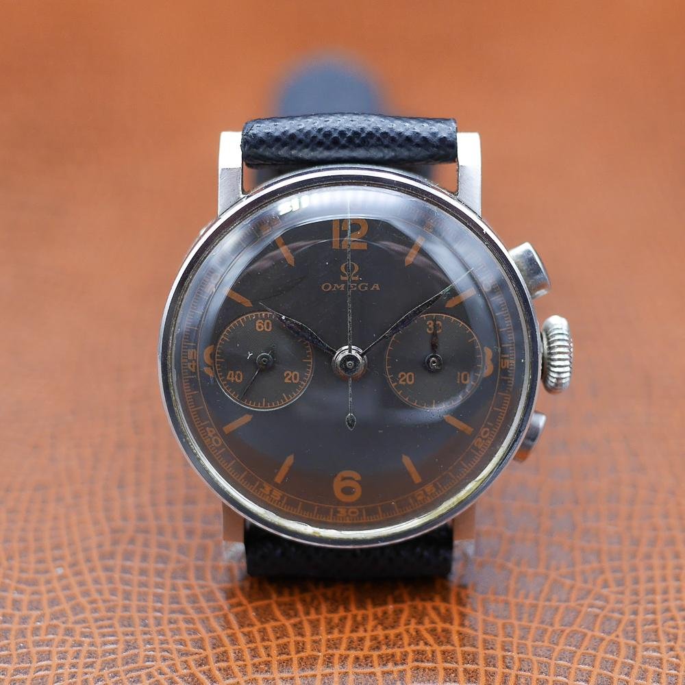 Omega Chronograph, Ref CK2078 in Stainless steel, Circa 1942 - Pires - Mauboussin