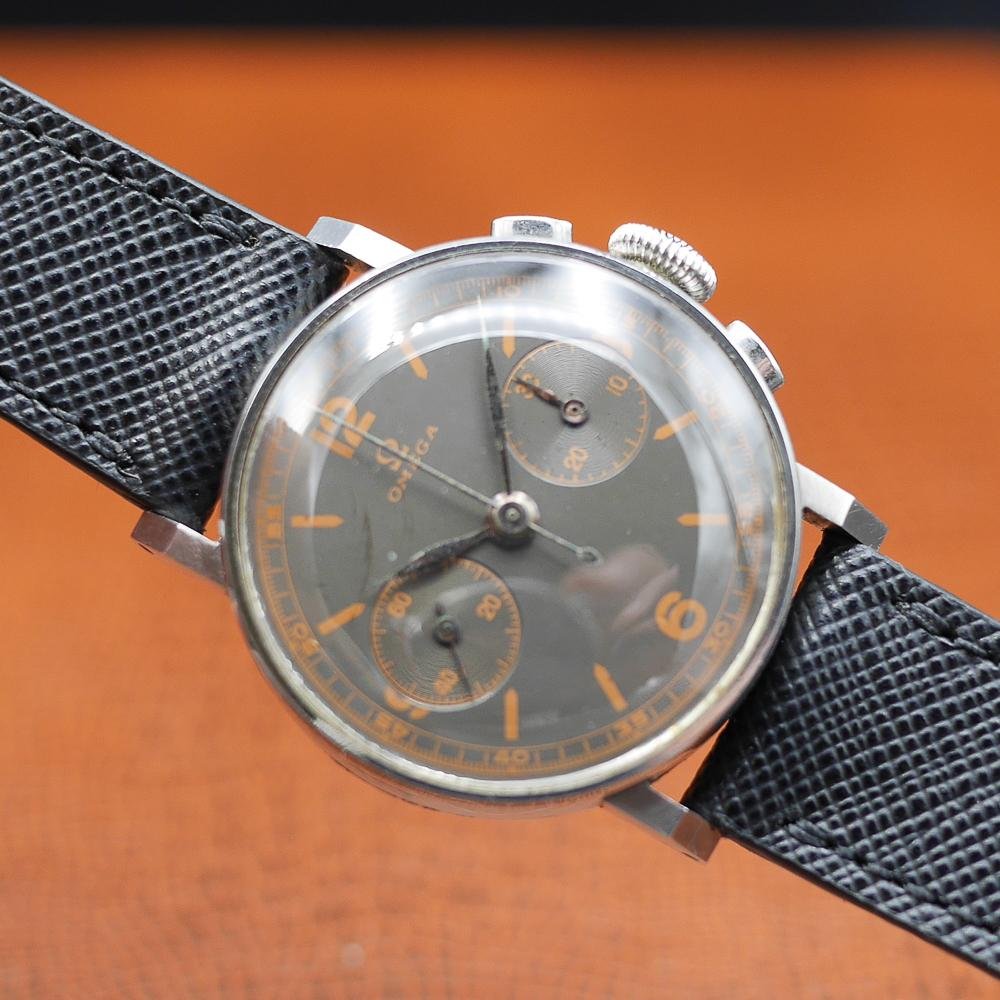 Omega Chronograph, Ref CK2078 in Stainless steel, Circa 1942 - Pires - Mauboussin