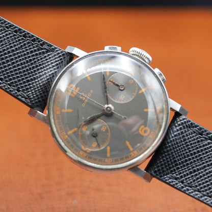 Omega Chronograph, Ref CK2078 in Stainless steel, Circa 1942 - Pires - Mauboussin