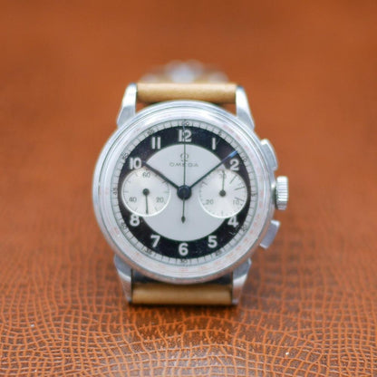 Omega Chronograph Stainless Steel Two - Tone Dial 1940 - Pires - Mauboussin