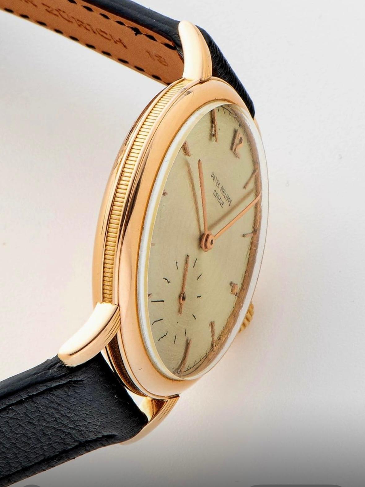 Extremely rare Patek Philippe Calatrava Empire Ref. 2511 in 18k pink gold, 36.5mm, from 1954 – vintage Swiss luxury watch with Extract from the Archives.