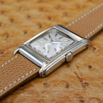 Patek Philippe Rectangular Retro Dress Watch in White and Pink Gold, Circa 1929.