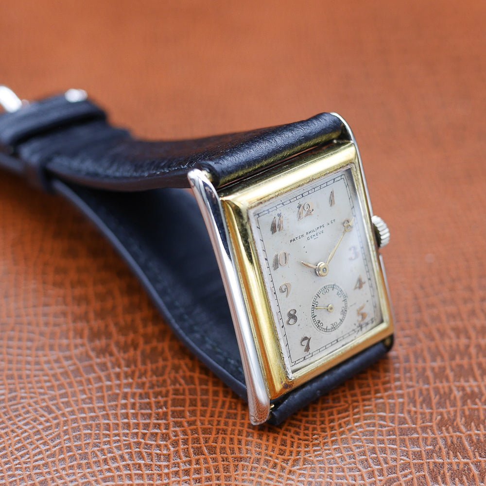 Patek Philippe Rectangular Watch, Yellow & White Gold, 1930 - Pires - Mauboussin