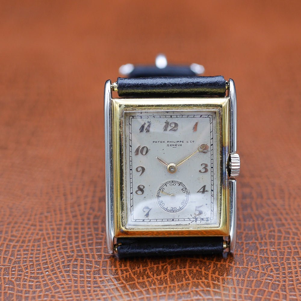 Patek Philippe Rectangular Watch, Yellow & White Gold, 1930 - Pires - Mauboussin