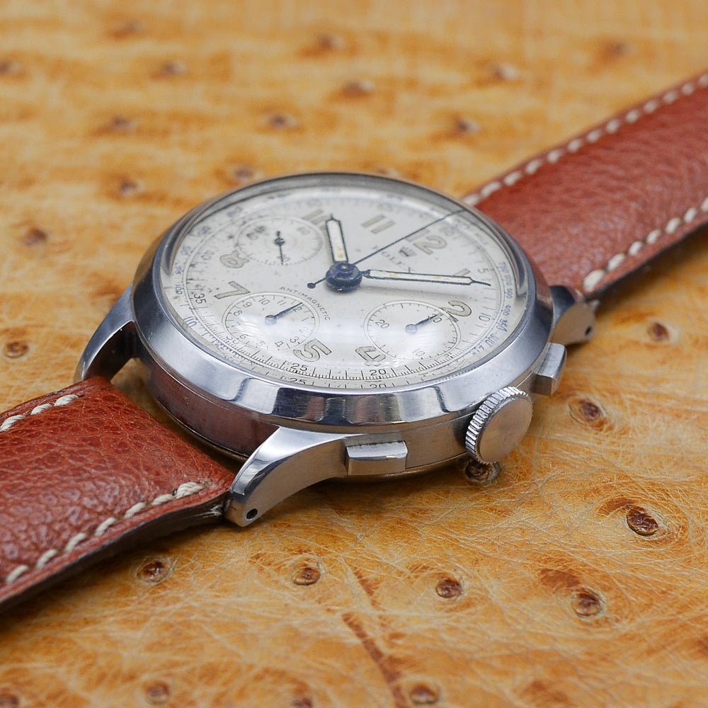 Rolex Chronograph, Ref 3335 in Stainless steel, Circa 1940.