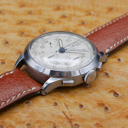 Rolex Chronograph, Ref 3335 in Stainless steel, Circa 1940.