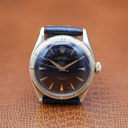 Rolex Oyster Perpetual Date, Ref 6085 in Yellow Gold, Circa 1954 - Pires - Mauboussin