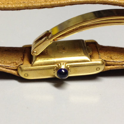 Cartier Mini Tank Ref: 3205 in Yellow gold. Circa: 1950.