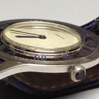 Cartier Rectangular Dress watch in White gold. Circa: 1960.