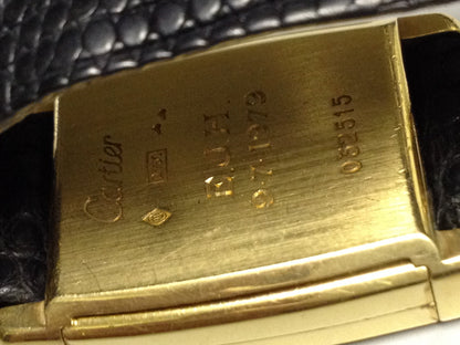 Cartier Tank Reverso in Yellow gold. Circa: 1979